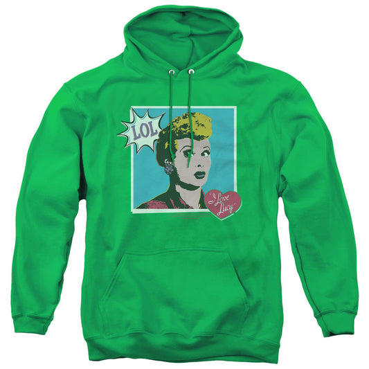 I Love Lucy I Love Worhol Lol Mens Hoodie Kelly Green Officially Licensed