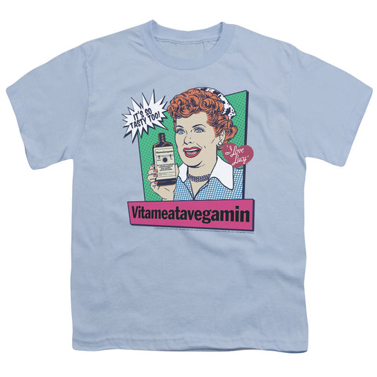 I Love Lucy Vita Comic Kids Youth T Shirt Light Blue Officially Licensed