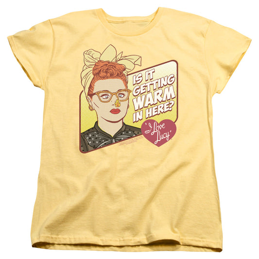 I Love Lucy Warm in Here Womens T Shirt Banana Officially Licensed