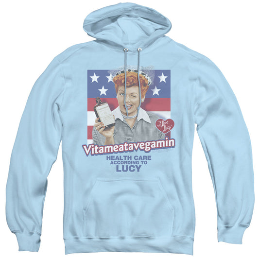 I Love Lucy Health Care Mens Hoodie Light Blue Officially Licensed