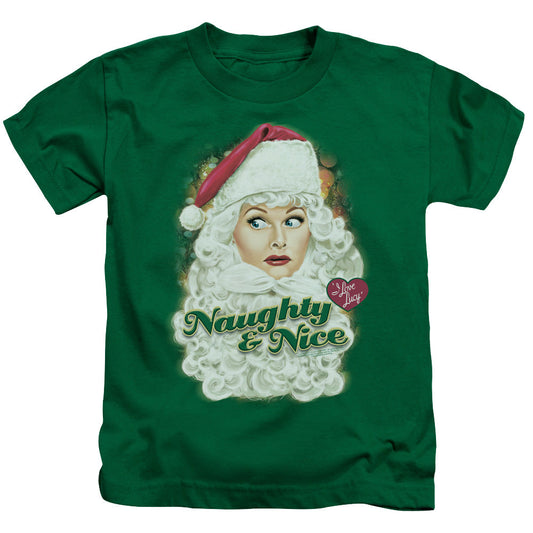 I Love Lucy Santa Juvenile Kids Youth T Shirt Kelly Green Officially Licensed