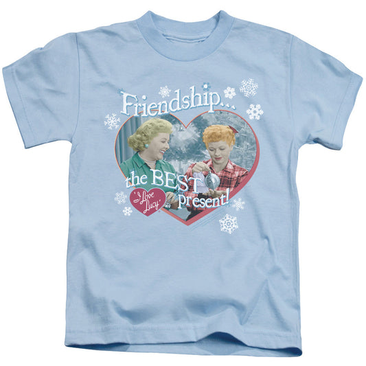 I Love Lucy the Best Present Juvenile Kids Youth T Shirt Light Blue Officially Licensed