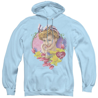 I Love Lucy Springtime Mens Hoodie Light Blue Officially Licensed