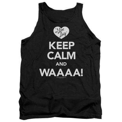 I Love Lucy Keep Calm Waaa Mens Tank Top Shirt Black Officially Licensed