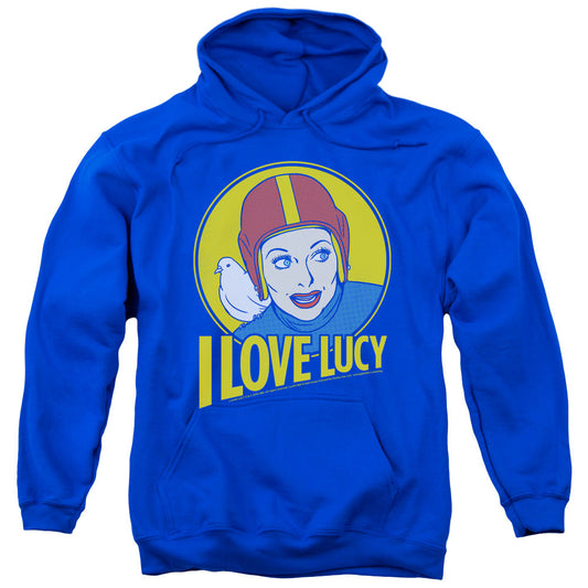 I Love Lucy Lb Super Comic Mens Hoodie Royal Blue Officially Licensed