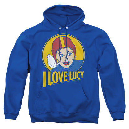 I Love Lucy Lb Super Comic Mens Hoodie Royal Blue Officially Licensed
