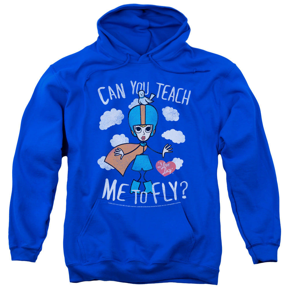 I Love Lucy Fly Mens Hoodie Royal Blue Officially Licensed