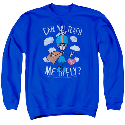 I Love Lucy Fly Mens Crewneck Sweatshirt Royal Blue Officially Licensed
