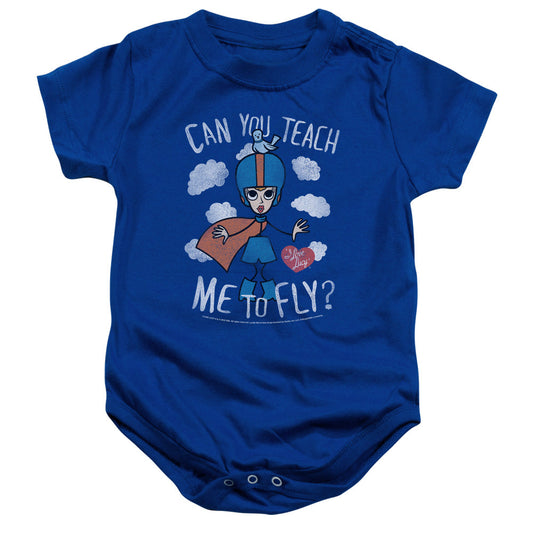 I Love Lucy Fly Infant Baby Snapsuit Royal Blue Officially Licensed