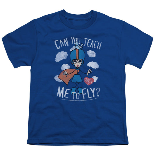 I Love Lucy Fly Kids Youth T Shirt Royal Blue Officially Licensed