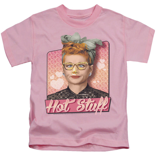 I Love Lucy Hot Stuff Juvenile Kids Youth T Shirt Pink Officially Licensed