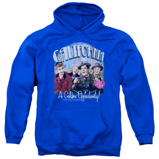 I Love Lucy Golden Opportunity Mens Hoodie Royal Blue Officially Licensed