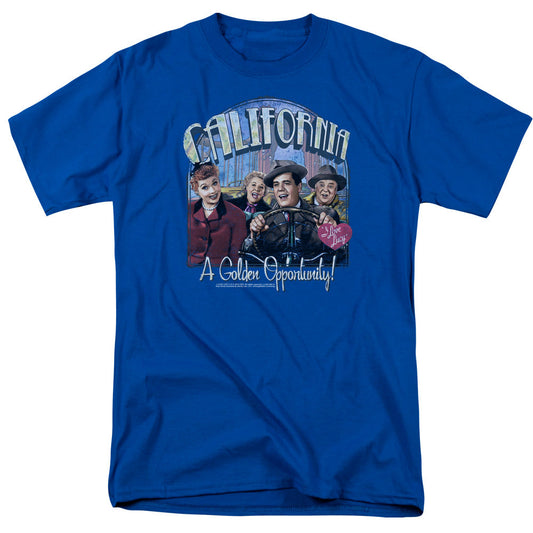 I Love Lucy Golden Opportunity Mens T Shirt Royal Officially Licensed