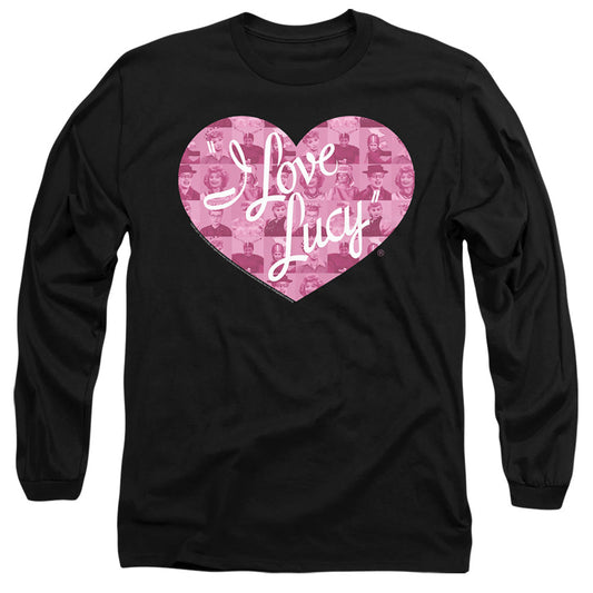 I Love Lucy Many Moods Logo Mens Long Sleeve Shirt Black Officially Licensed Officially Licensed