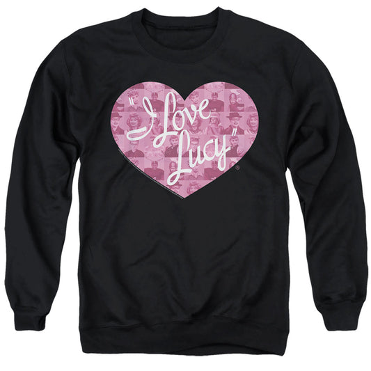I Love Lucy Many Moods Logo Mens Crewneck Sweatshirt Black Officially Licensed