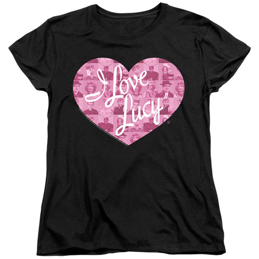 I Love Lucy Many Moods Logo Womens T Shirt Black Officially Licensed