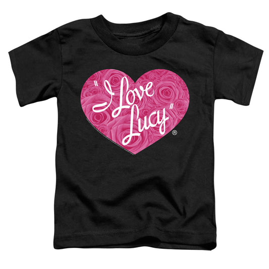 I Love Lucy Floral Logo Toddler Kids Youth T Shirt Black Officially Licensed