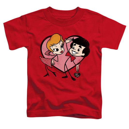 I Love Lucy Cartoon Love Toddler Kids Youth T Shirt Red Officially Licensed