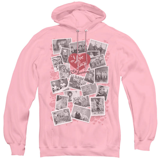 I Love Lucy 65Th Anniversary Mens Hoodie Pink Officially Licensed