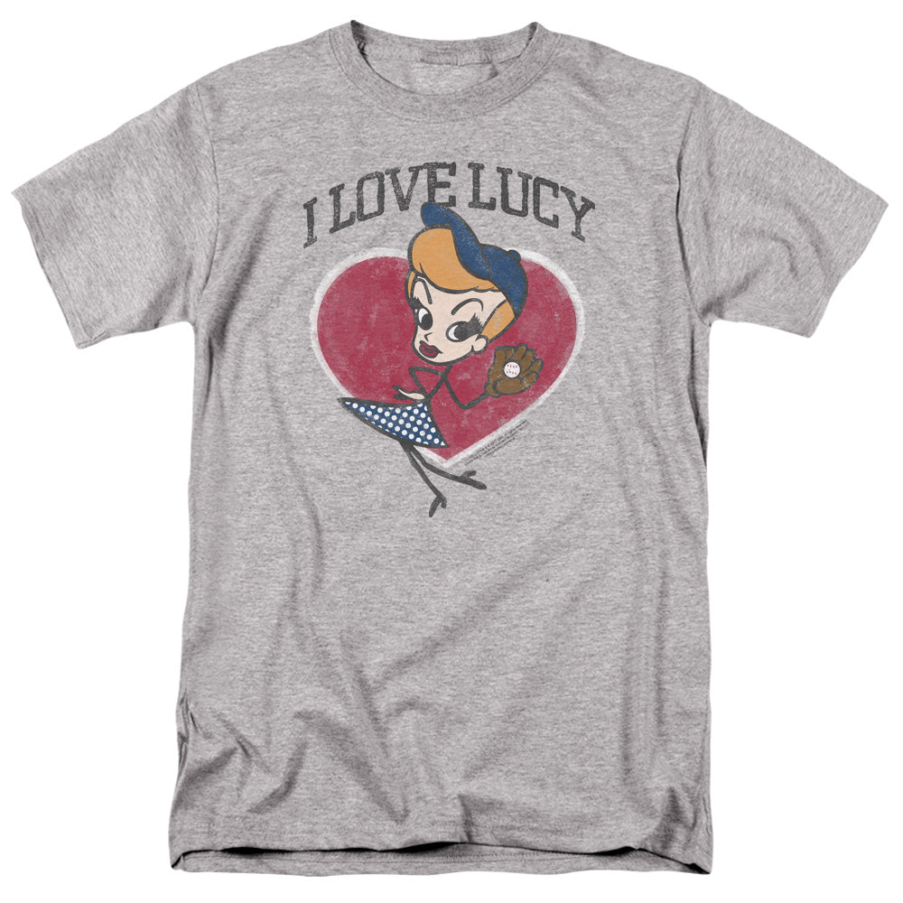 I Love Lucy Baseball Diva Mens T Shirt Athletic Heather Officially Licensed
