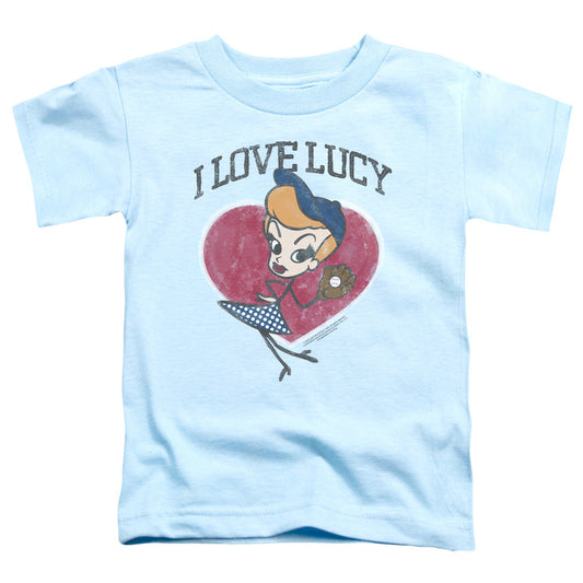 I Love Lucy Baseball Diva Toddler Kids Youth T Shirt Light Blue Officially Licensed
