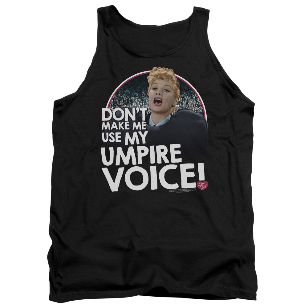 I Love Lucy Umpire Mens Tank Top Shirt Black Officially Licensed