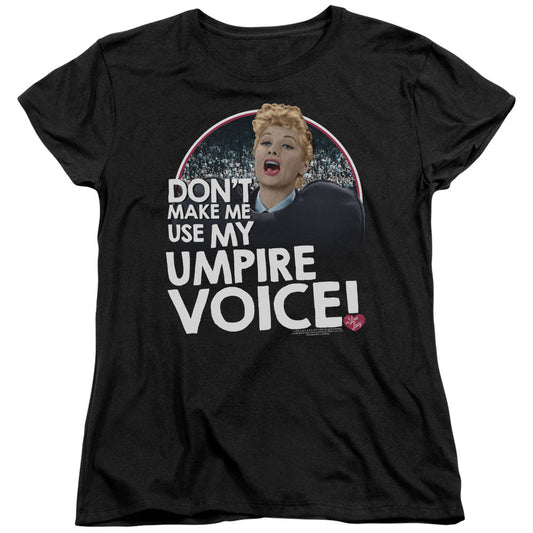 I Love Lucy Umpire Womens T Shirt Black Officially Licensed
