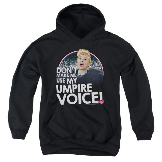 I Love Lucy Umpire Kids Youth Hoodie Black Officially Licensed