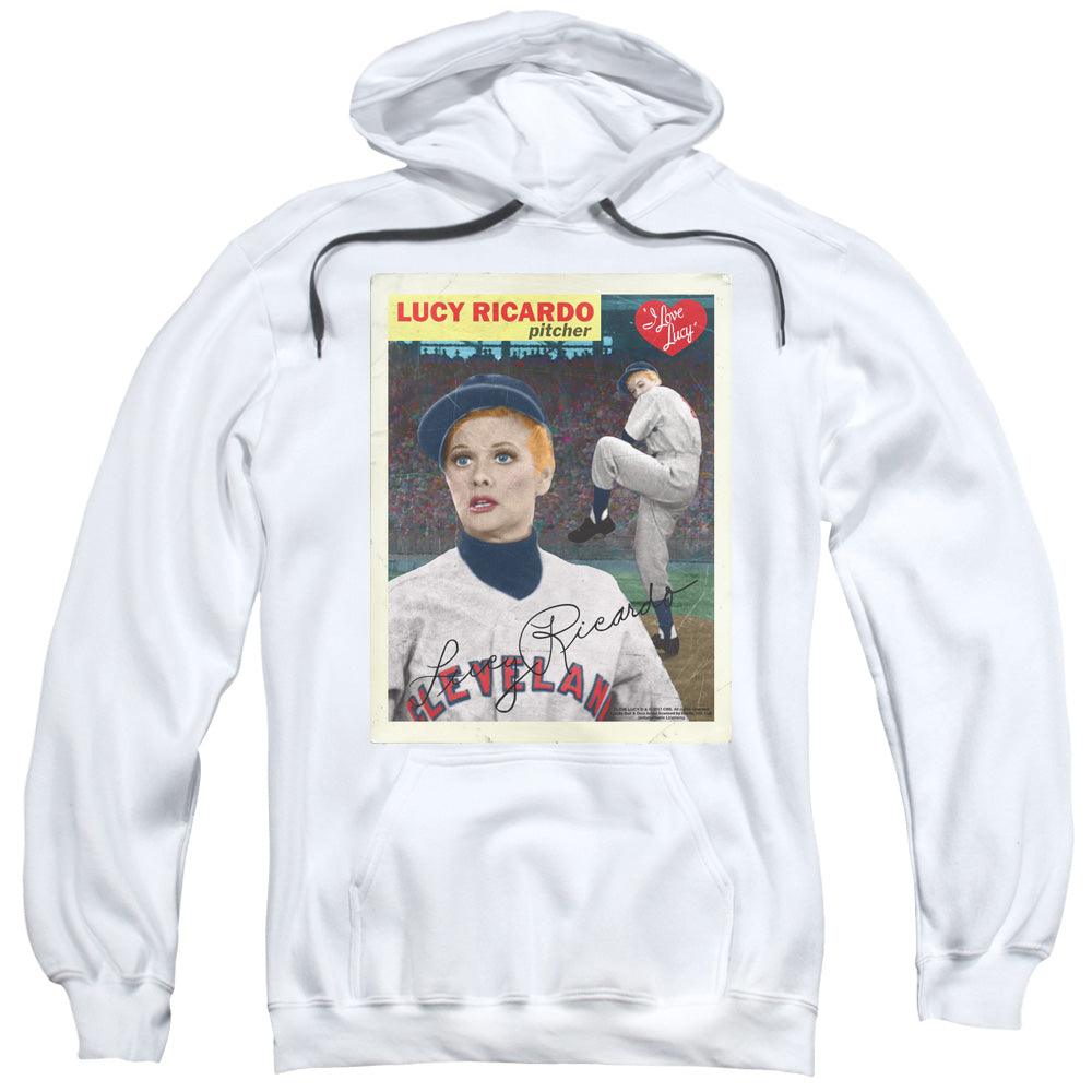 I Love Lucy Trading Card Mens Hoodie White Officially Licensed