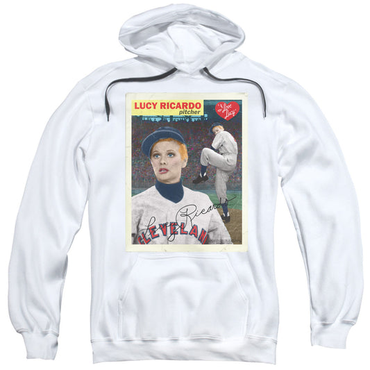 I Love Lucy Trading Card Mens Hoodie White Officially Licensed