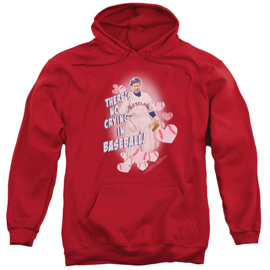 I Love Lucy No Crying In Baseball Mens Hoodie Red Officially Licensed