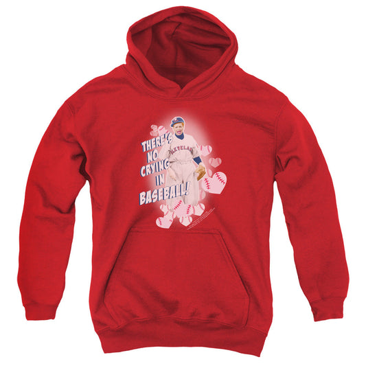 I Love Lucy No Crying in Baseball Kids Youth Hoodie Red Officially Licensed