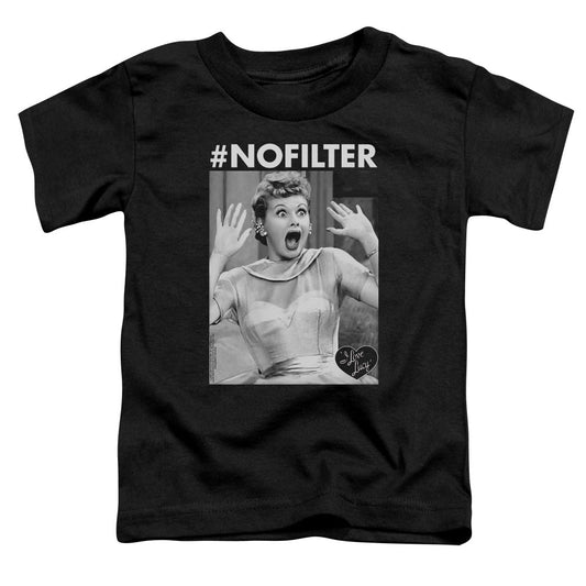 I Love Lucy No Filter Toddler Kids Youth T Shirt Black Officially Licensed