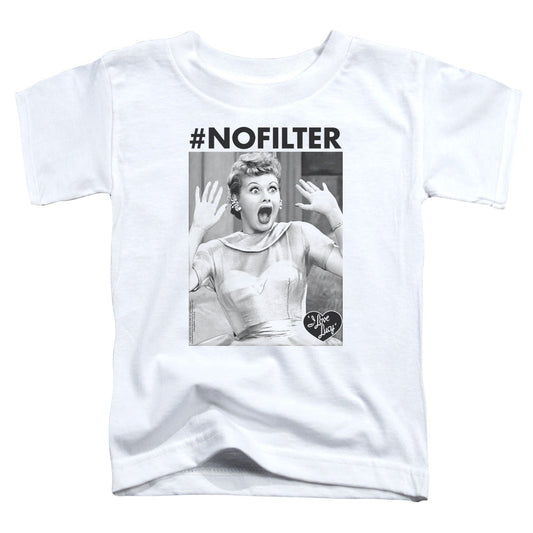 I Love Lucy No Filter Toddler Kids Youth T Shirt White Officially Licensed