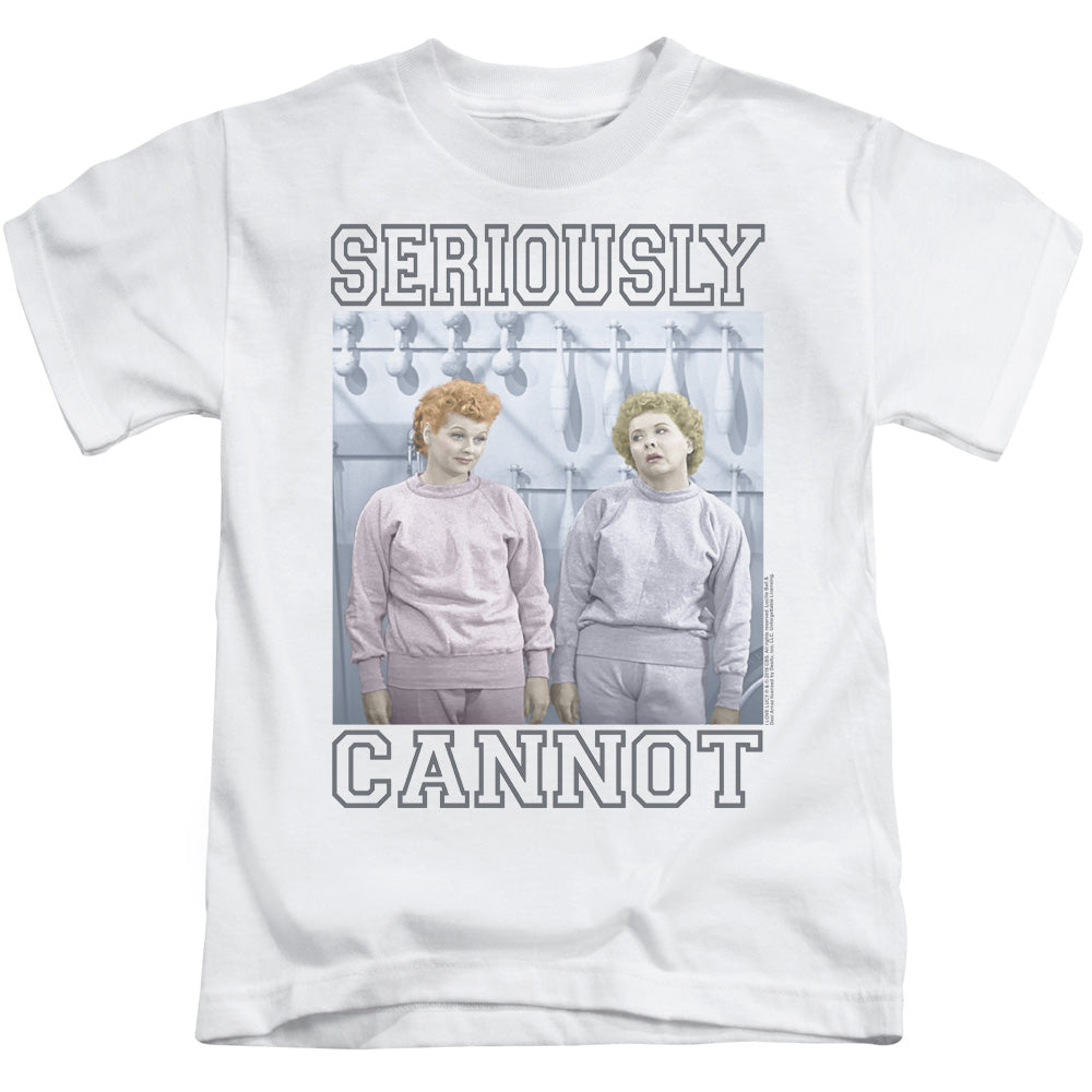 I Love Lucy Seriously Cannot Juvenile Kids Youth T Shirt White Officially Licensed