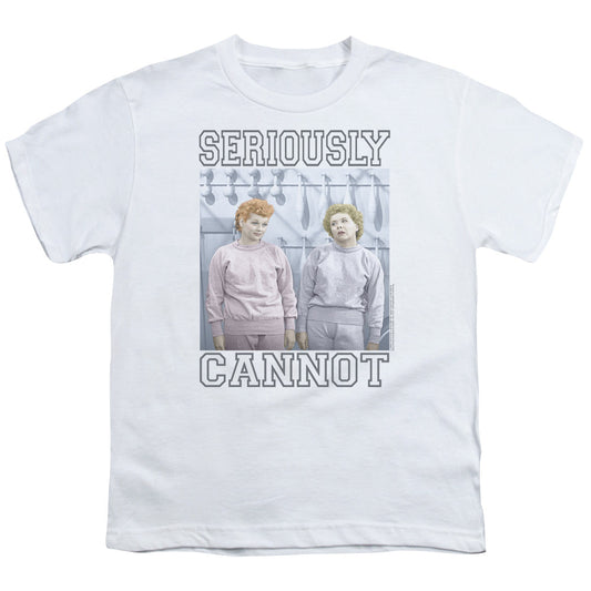 I Love Lucy Seriously Cannot Kids Youth T Shirt White Officially Licensed