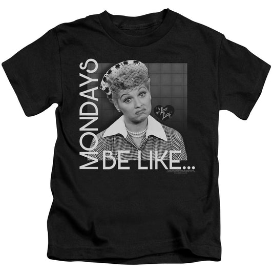 I Love Lucy Mondays Be Like Juvenile Kids Youth T Shirt Black Officially Licensed