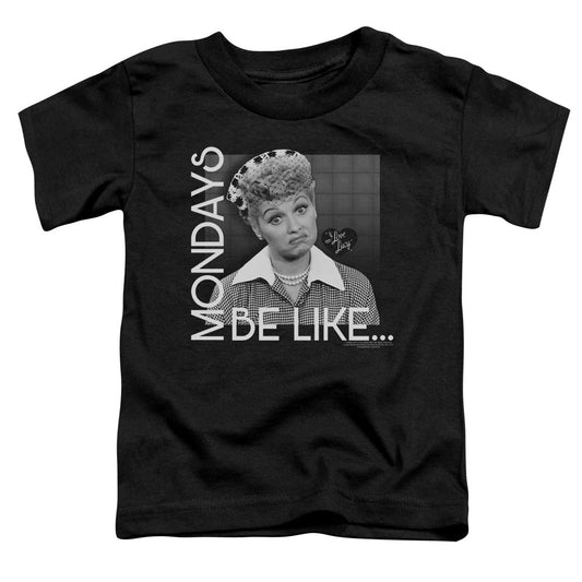 I Love Lucy Mondays Be Like Toddler Kids Youth T Shirt Black Officially Licensed