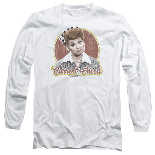 I Love Lucy Current Mood Mens Long Sleeve Shirt White Officially Licensed Officially Licensed