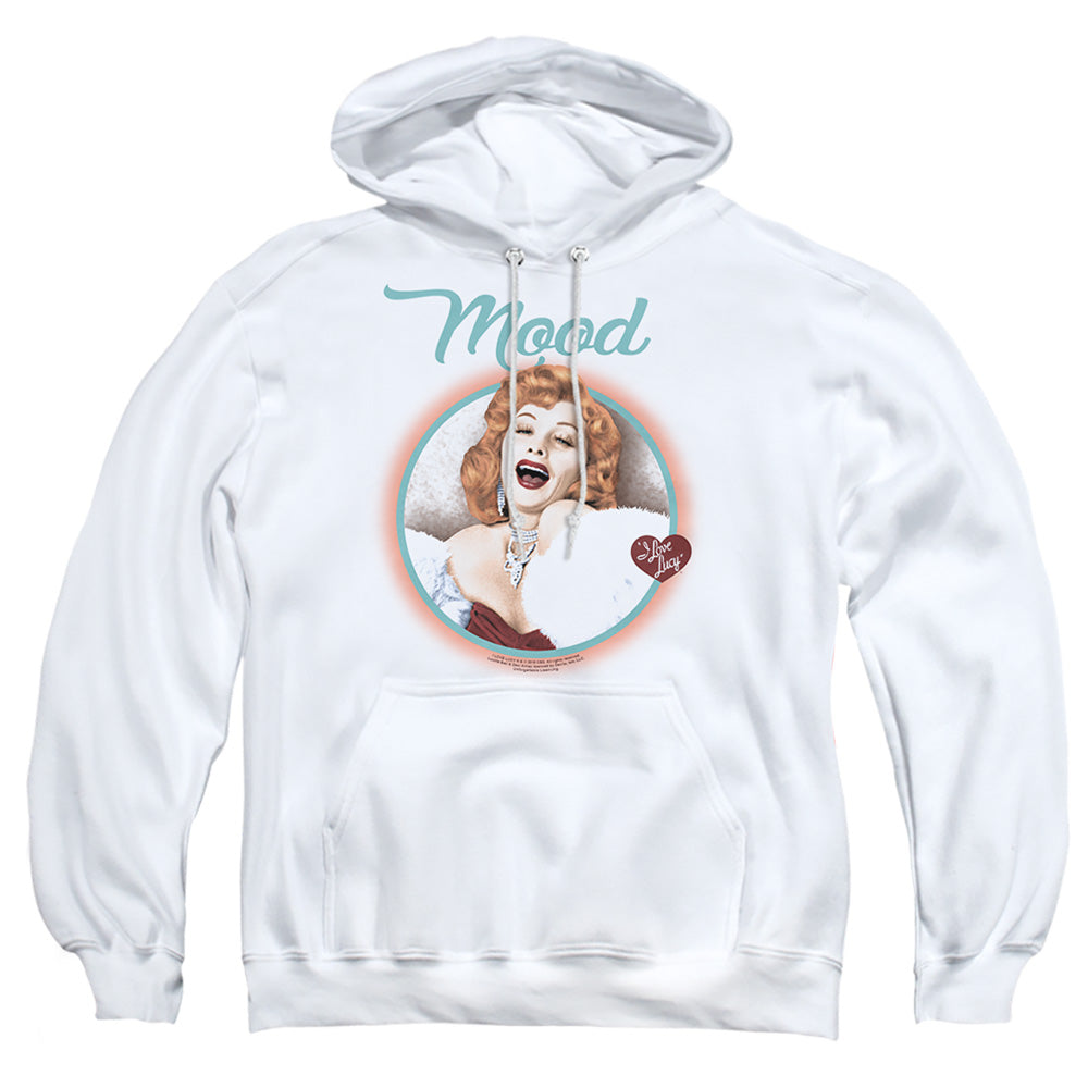 I Love Lucy Mood Mens Hoodie White Officially Licensed