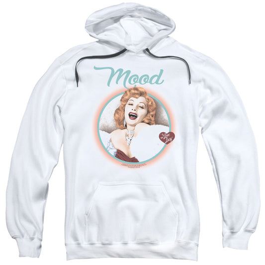 I Love Lucy Mood Mens Hoodie White Officially Licensed
