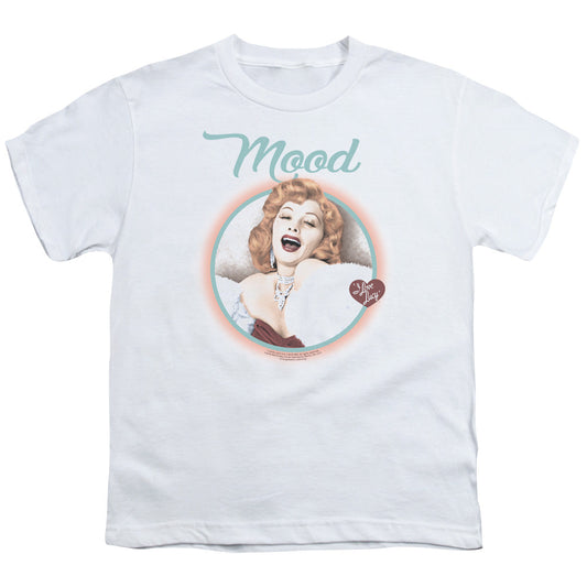 I Love Lucy Mood Kids Youth T Shirt White Officially Licensed