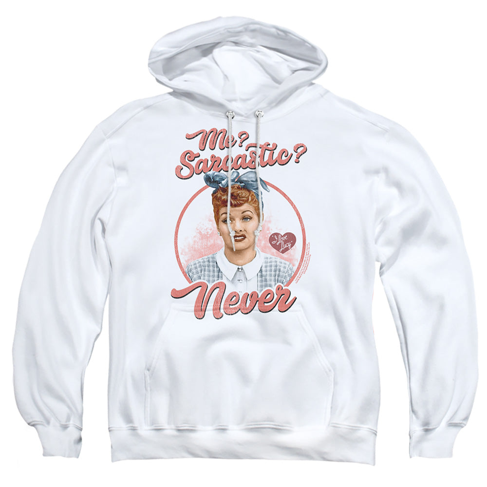 I Love Lucy Sarcastic Mens Hoodie White Officially Licensed