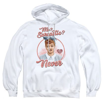 I Love Lucy Sarcastic Mens Hoodie White Officially Licensed