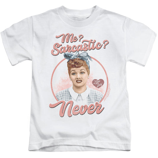 I Love Lucy Sarcastic Juvenile Kids Youth T Shirt White Officially Licensed