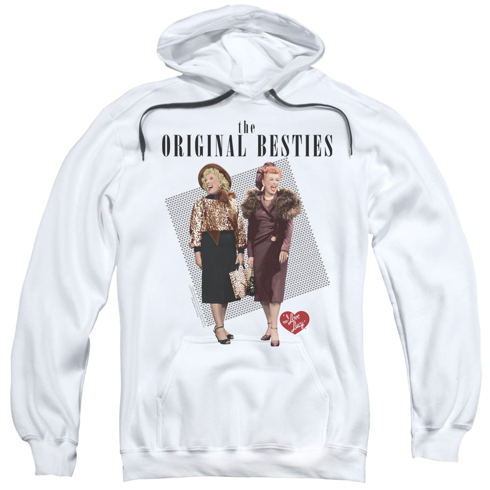 I Love Lucy Original Bestie Mens Hoodie White Officially Licensed
