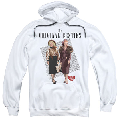 I Love Lucy Original Bestie Mens Hoodie White Officially Licensed