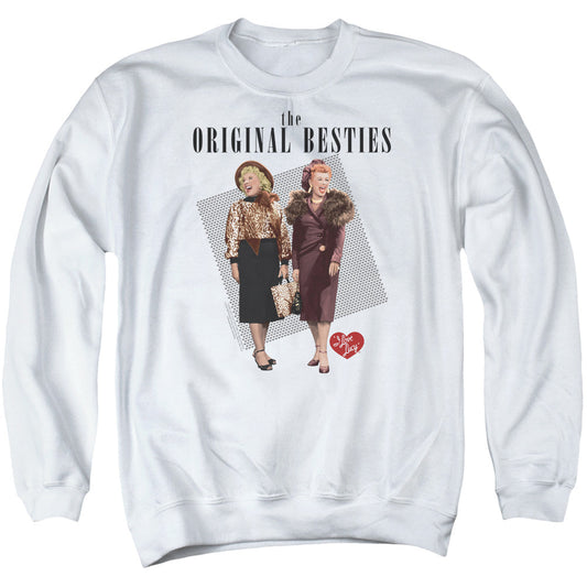 I Love Lucy Original Bestie Mens Crewneck Sweatshirt White Officially Licensed
