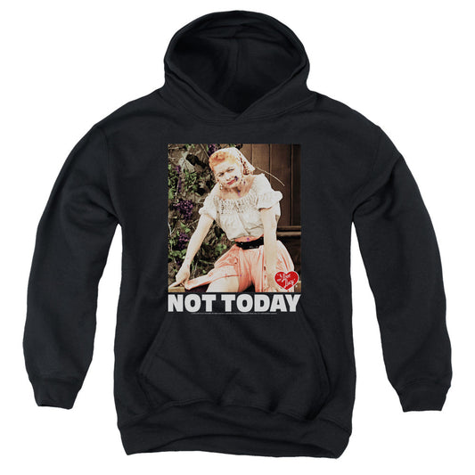 I Love Lucy Not Today Kids Youth Hoodie Black Officially Licensed