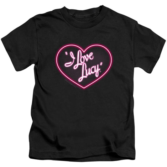 I Love Lucy Neon Logo Juvenile Kids Youth T Shirt Black Officially Licensed